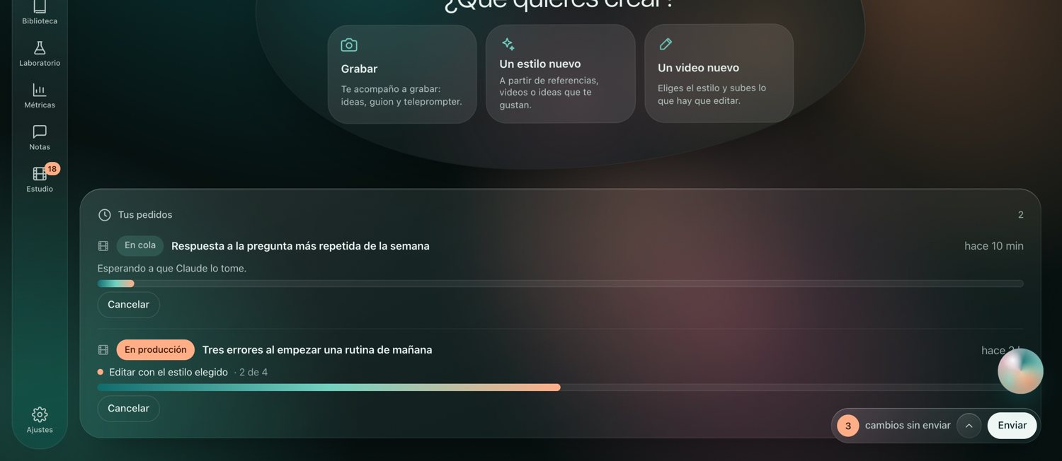 Pedido en producción en Aura