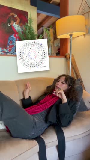 Momento 3: el dibujo del círculo con símbolos se va aclarando mientras ella habla